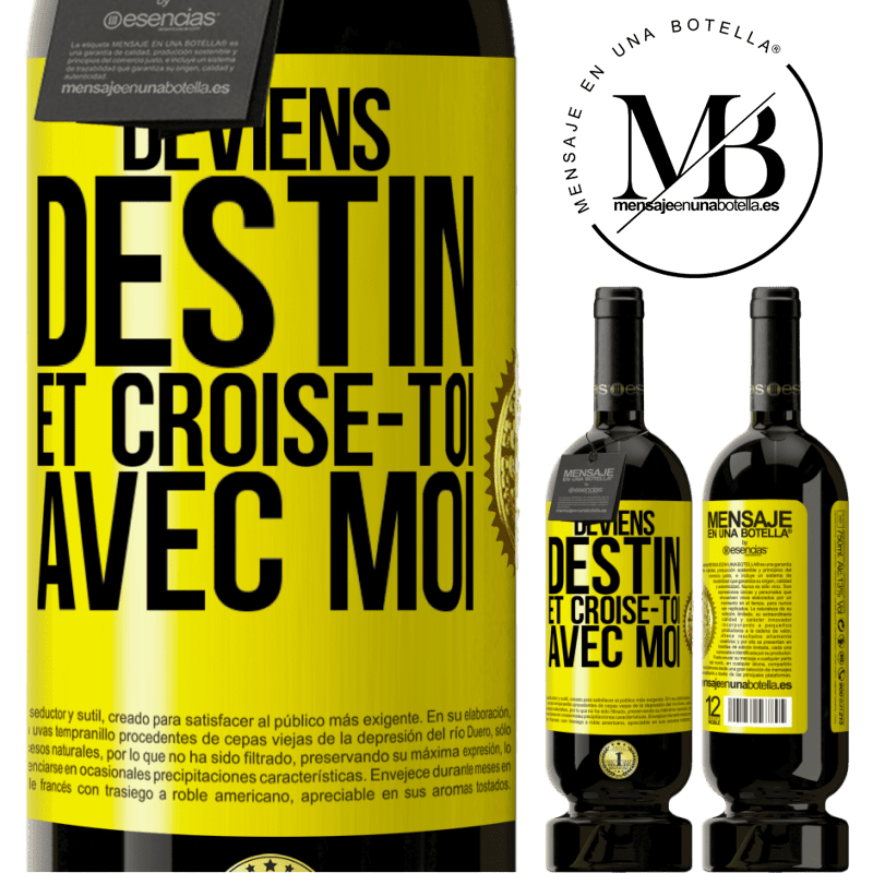 49,95 € Envoi gratuit | Vin rouge Édition Premium MBS® Réserve Deviens destin et croise-toi avec moi Étiquette Jaune. Étiquette personnalisable Réserve 12 Mois Récolte 2015 Tempranillo