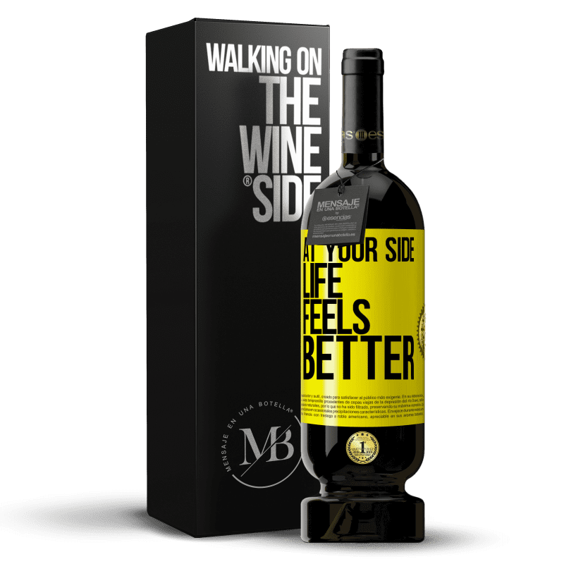 39,95 € Free Shipping | Red Wine Premium Edition MBS® Reserva At your side life feels better Yellow Label. Customizable label Reserva 12 Months Harvest 2014 Tempranillo