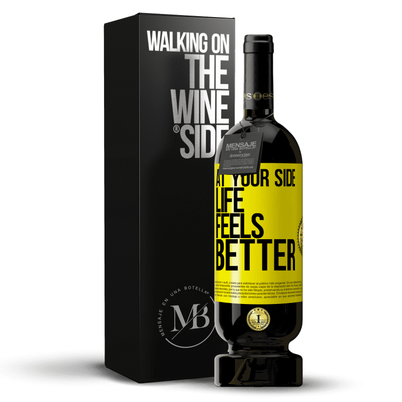 49,95 € Free Shipping | Red Wine Premium Edition MBS® Reserve At your side life feels better Yellow Label. Customizable label Reserve 12 Months Harvest 2015 Tempranillo