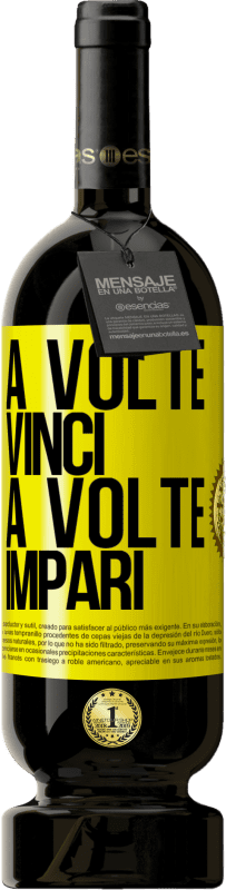 49,95 € Spedizione Gratuita | Vino rosso Edizione Premium MBS® Riserva A volte vinci, a volte impari Etichetta Gialla. Etichetta personalizzabile Riserva 12 Mesi Raccogliere 2016 Tempranillo