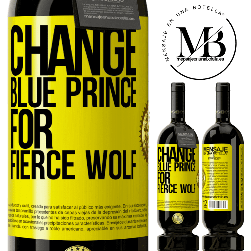 49,95 € Free Shipping | Red Wine Premium Edition MBS® Reserve Change blue prince for fierce wolf Yellow Label. Customizable label Reserve 12 Months Harvest 2014 Tempranillo