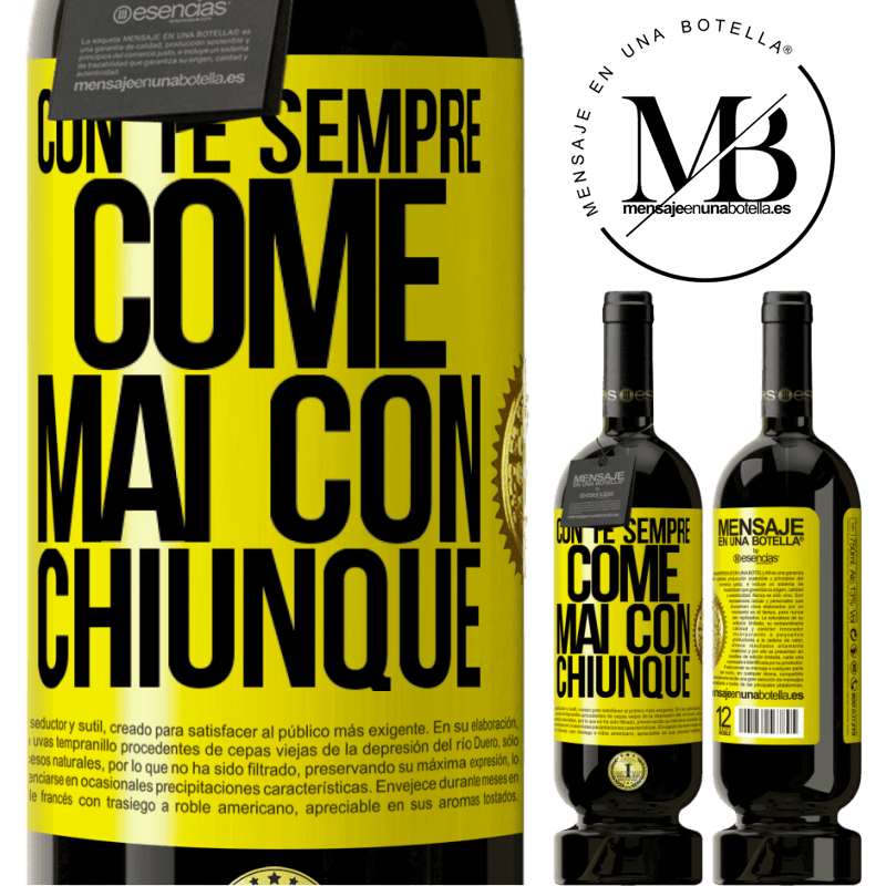 49,95 € Spedizione Gratuita | Vino rosso Edizione Premium MBS® Riserva Con te sempre come mai con chiunque Etichetta Gialla. Etichetta personalizzabile Riserva 12 Mesi Raccogliere 2016 Tempranillo