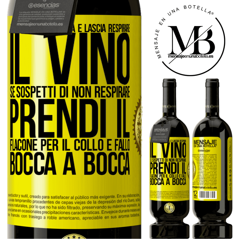 49,95 € Spedizione Gratuita | Vino rosso Edizione Premium MBS® Riserva Apri questa bottiglia e lascia respirare il vino. Se sospetti di non respirare, prendi il flacone per il collo e fallo bocca Etichetta Gialla. Etichetta personalizzabile Riserva 12 Mesi Raccogliere 2014 Tempranillo