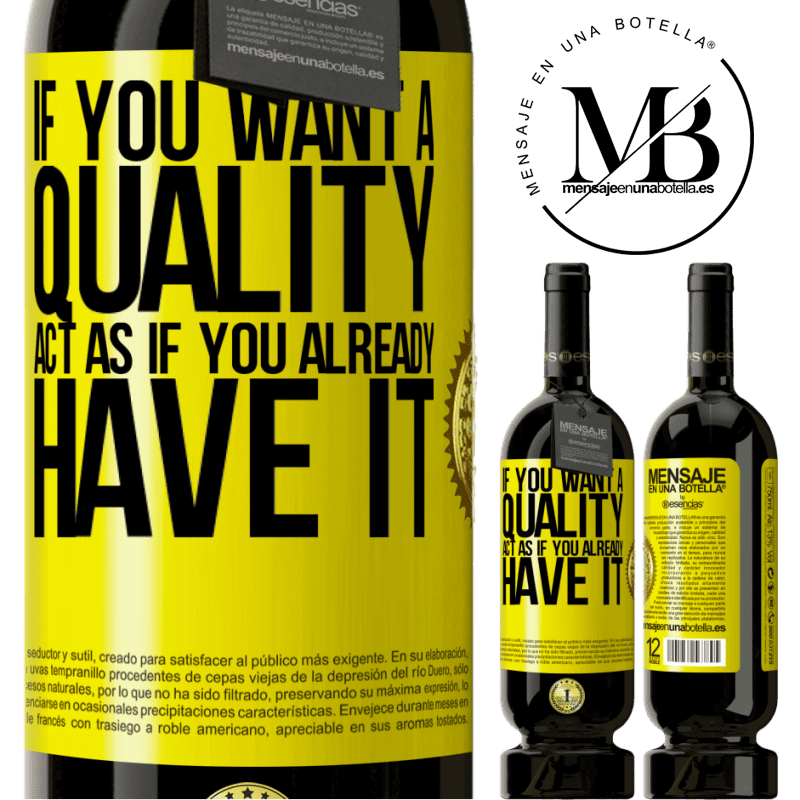 29,95 € Free Shipping | Red Wine Premium Edition MBS® Reserva If you want a quality, act as if you already had it Yellow Label. Customizable label Reserva 12 Months Harvest 2014 Tempranillo