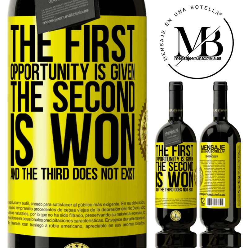 49,95 € Free Shipping | Red Wine Premium Edition MBS® Reserve The first opportunity is given, the second is won, and the third does not exist Yellow Label. Customizable label Reserve 12 Months Harvest 2014 Tempranillo