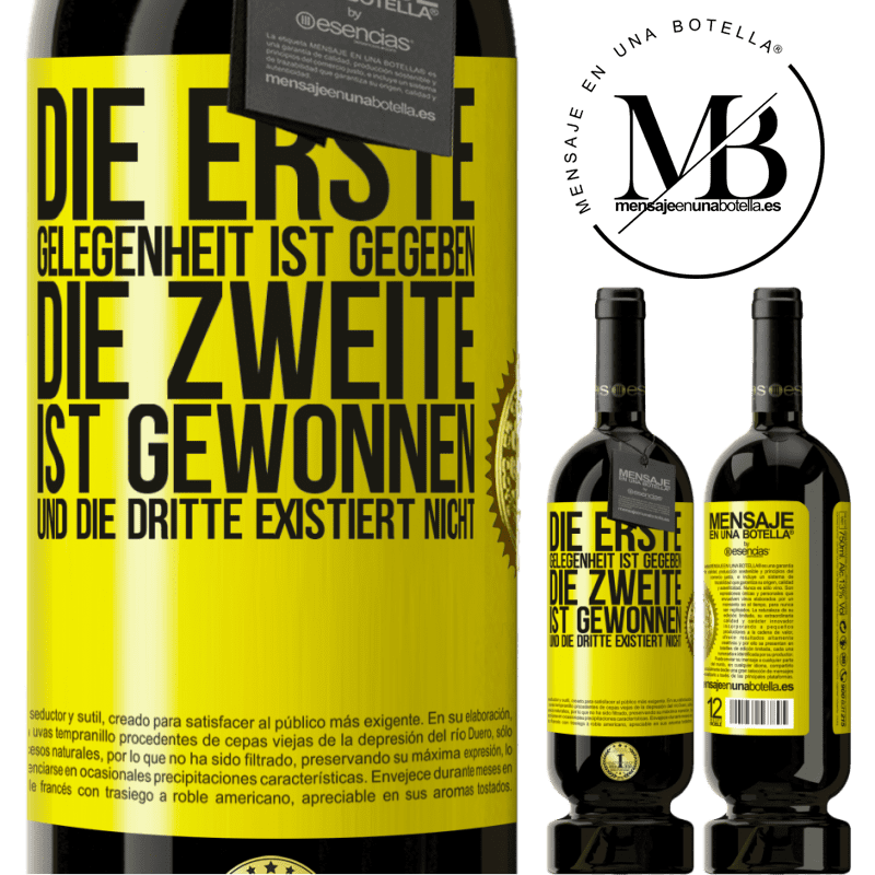 49,95 € Kostenloser Versand | Rotwein Premium Ausgabe MBS® Reserve Die erste Gelegenheit wird einem gegeben, die Zweite wird gewonnen und die Dritte existiert nicht Gelbes Etikett. Anpassbares Etikett Reserve 12 Monate Ernte 2014 Tempranillo