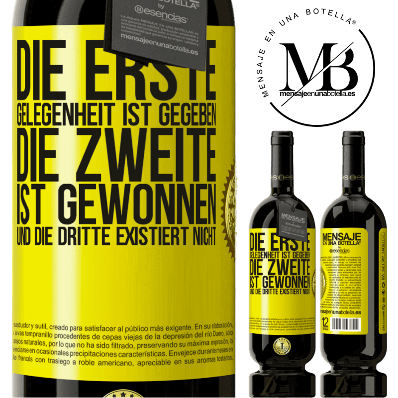 49,95 € Kostenloser Versand | Rotwein Premium Ausgabe MBS® Reserve Die erste Gelegenheit wird einem gegeben, die Zweite wird gewonnen und die Dritte existiert nicht Gelbes Etikett. Anpassbares Etikett Reserve 12 Monate Ernte 2016 Tempranillo