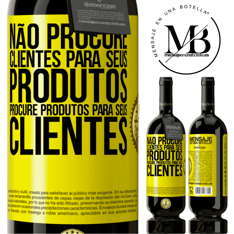 49,95 € Envio grátis | Vinho tinto Edição Premium MBS® Reserva Não procure clientes para seus produtos, procure produtos para seus clientes Etiqueta Amarela. Etiqueta personalizável Reserva 12 Meses Colheita 2016 Tempranillo