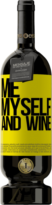 Envoi gratuit | Vin rouge Édition Premium MBS® Réserve Me, myself and wine Étiquette Jaune. Étiquette personnalisable Réserve 12 Mois Récolte 2014 Tempranillo