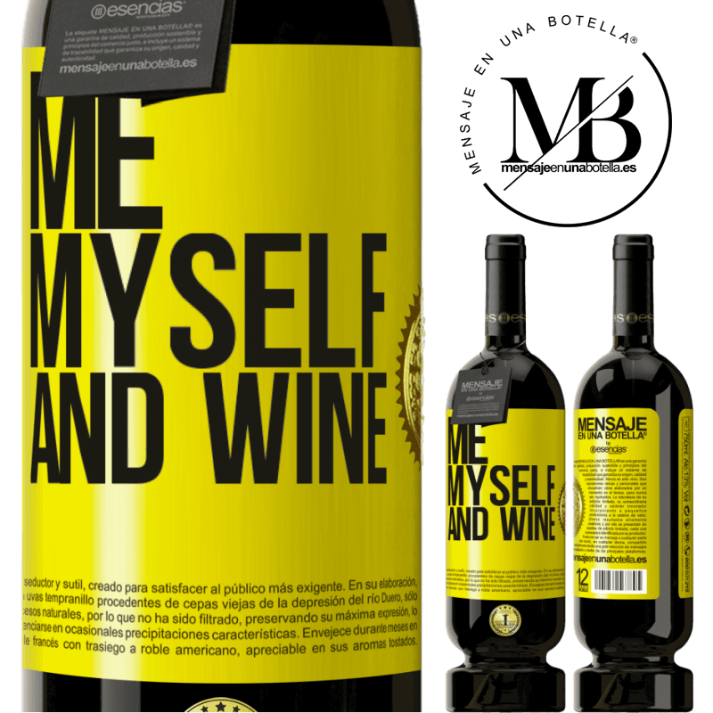 29,95 € Envoi gratuit | Vin rouge Édition Premium MBS® Reserva Me, myself and wine Étiquette Jaune. Étiquette personnalisable Reserva 12 Mois Récolte 2014 Tempranillo