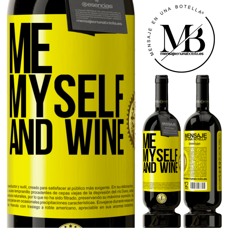 49,95 € Envio grátis | Vinho tinto Edição Premium MBS® Reserva Me, myself and wine Etiqueta Amarela. Etiqueta personalizável Reserva 12 Meses Colheita 2014 Tempranillo