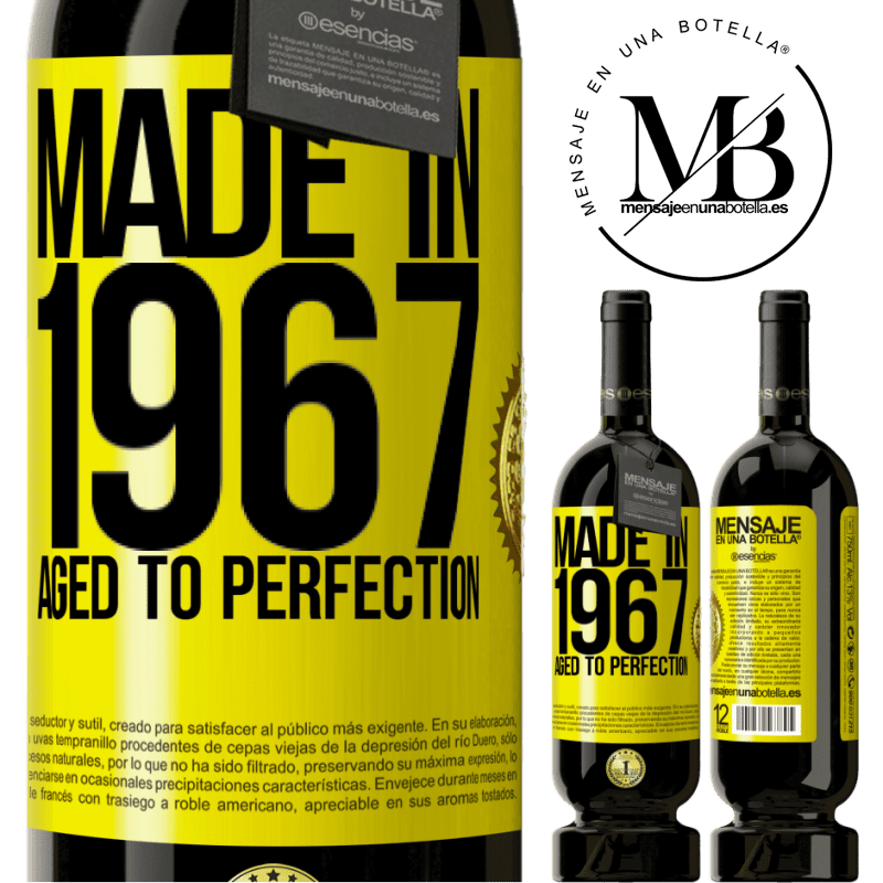 49,95 € Free Shipping | Red Wine Premium Edition MBS® Reserve Made in 1967. Aged to perfection Yellow Label. Customizable label Reserve 12 Months Harvest 2015 Tempranillo