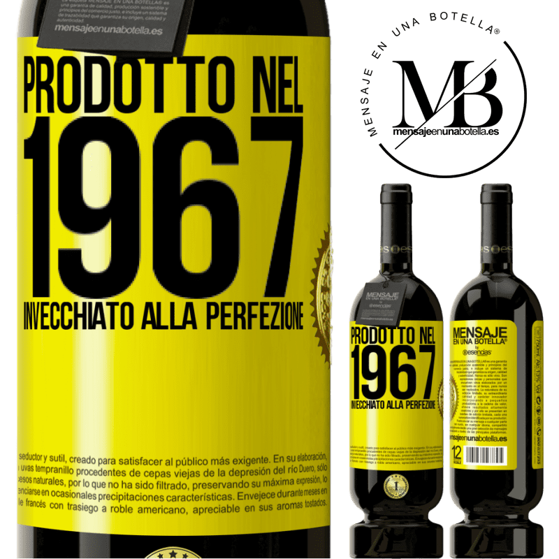 49,95 € Spedizione Gratuita | Vino rosso Edizione Premium MBS® Riserva Prodotto nel 1967. Invecchiato alla perfezione Etichetta Gialla. Etichetta personalizzabile Riserva 12 Mesi Raccogliere 2015 Tempranillo