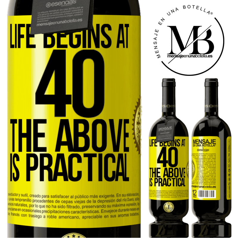 29,95 € Free Shipping | Red Wine Premium Edition MBS® Reserva Life begins at 40. The above is practical Yellow Label. Customizable label Reserva 12 Months Harvest 2014 Tempranillo