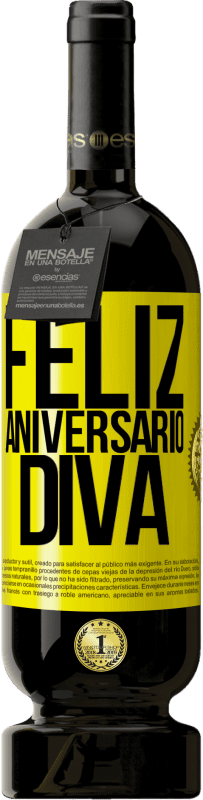 49,95 € | Vinho tinto Edição Premium MBS® Reserva Feliz aniversário Diva Etiqueta Amarela. Etiqueta personalizável Reserva 12 Meses Colheita 2016 Tempranillo