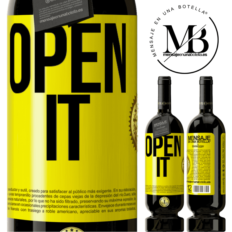 49,95 € Free Shipping | Red Wine Premium Edition MBS® Reserve Open it Yellow Label. Customizable label Reserve 12 Months Harvest 2015 Tempranillo