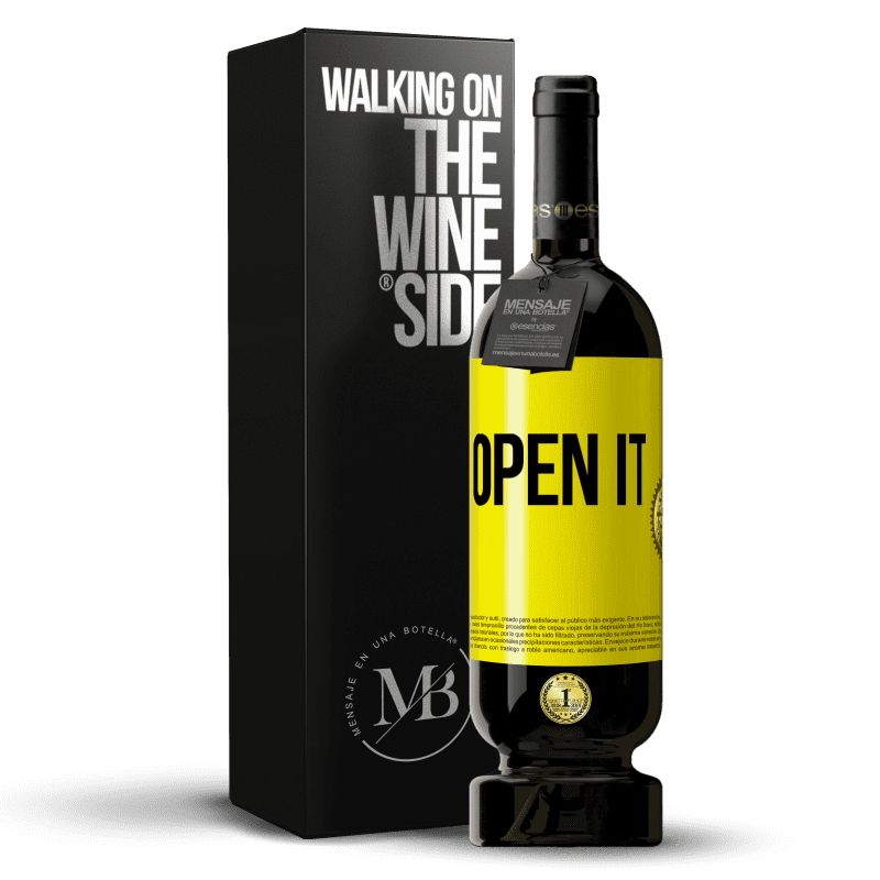 49,95 € Free Shipping | Red Wine Premium Edition MBS® Reserve Open it Yellow Label. Customizable label Reserve 12 Months Harvest 2014 Tempranillo
