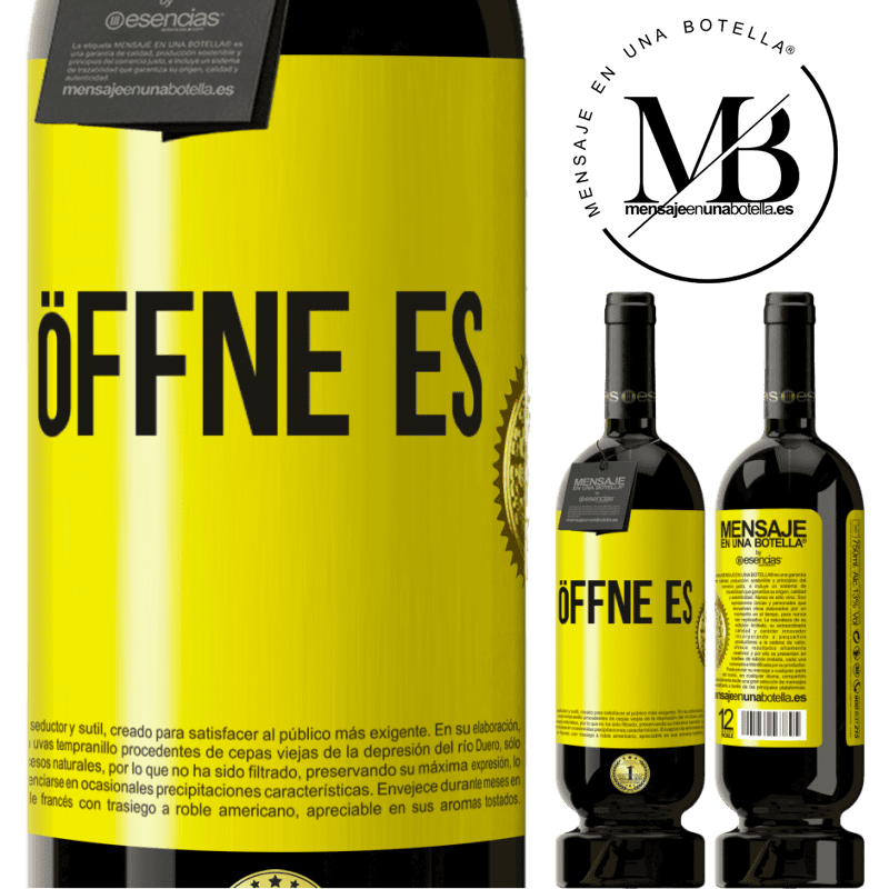 49,95 € Kostenloser Versand | Rotwein Premium Ausgabe MBS® Reserve Öffne es Gelbes Etikett. Anpassbares Etikett Reserve 12 Monate Ernte 2015 Tempranillo