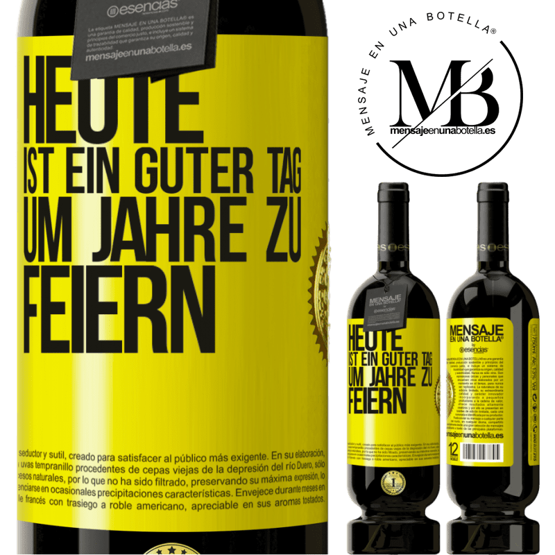 29,95 € Kostenloser Versand | Rotwein Premium Ausgabe MBS® Reserva Heute ist ein guter Tag, um Jahre zu feiern Gelbes Etikett. Anpassbares Etikett Reserva 12 Monate Ernte 2014 Tempranillo
