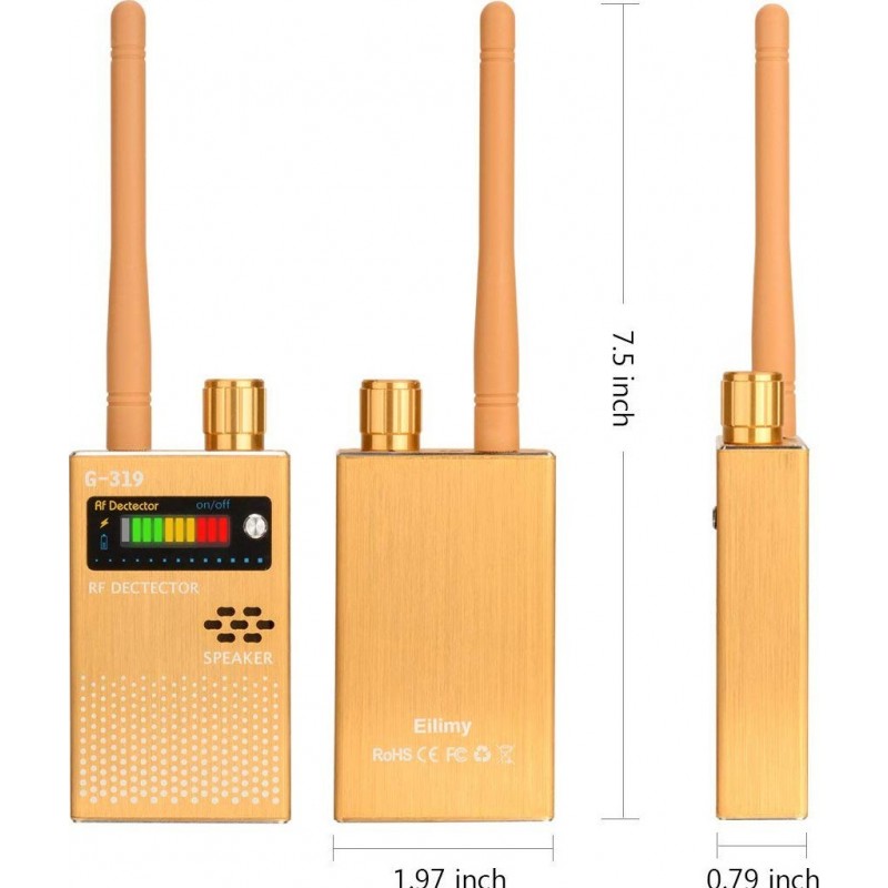 59,95 € Envoi gratuit | Détecteurs de Signal détecteur de fréquence radio de 1 MHz à 8 000 MHz. Détecteur de caméra cachée. GSM et espion audio finder. Détecteur RF Tracker
