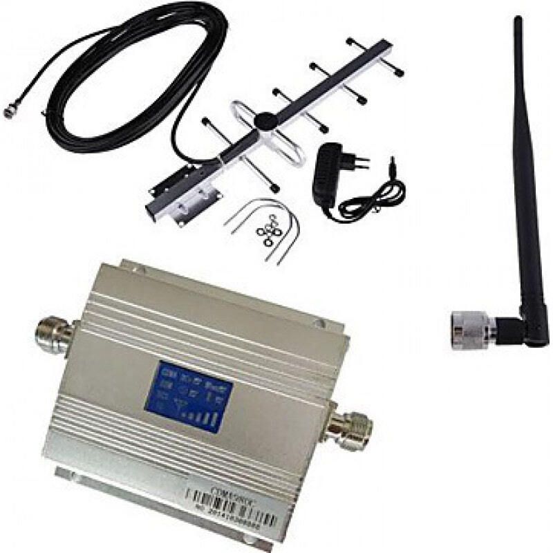 85,95 € Free Shipping | Signal Boosters Cell phone signal booster. Amplifier and YaGi antenna Kit. LCD Display CDMA