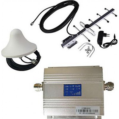 Amplificador de señal de teléfono móvil. Kit amplificador y antena. Pantalla LCD