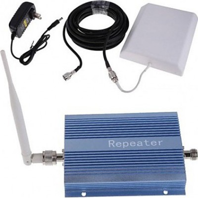 Cell phone signal booster. Amplifier and panel antenna kit