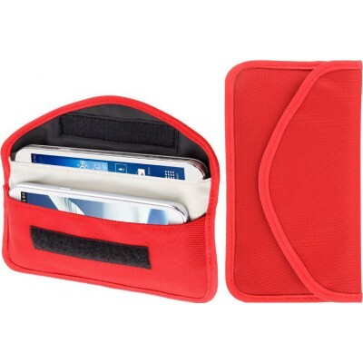 26,95 € Free Shipping | Jammer Accessories Anti-radiation cloth pouch. Signal blocking bag. Suitable for smartphones up to 6.3 Inch. Red color