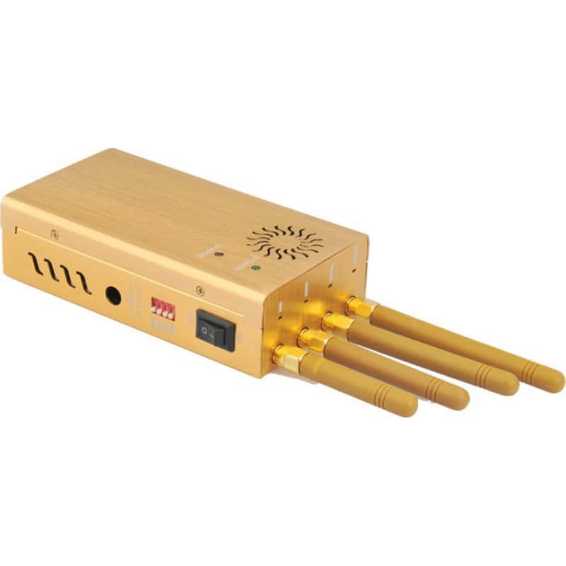135,95 € Free Shipping | Cell Phone Jammers High power portable signal blocker. Gold color GSM Portable 20m