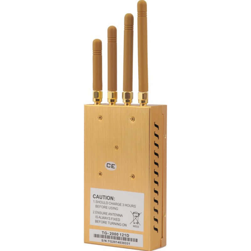 135,95 € Free Shipping | Cell Phone Jammers High power portable signal blocker. Gold color GSM Portable 20m