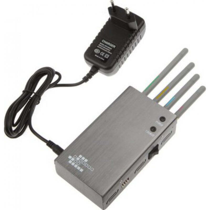 Cell Phone Jammers Portable signal blocker. Silver color GSM Portable 20m