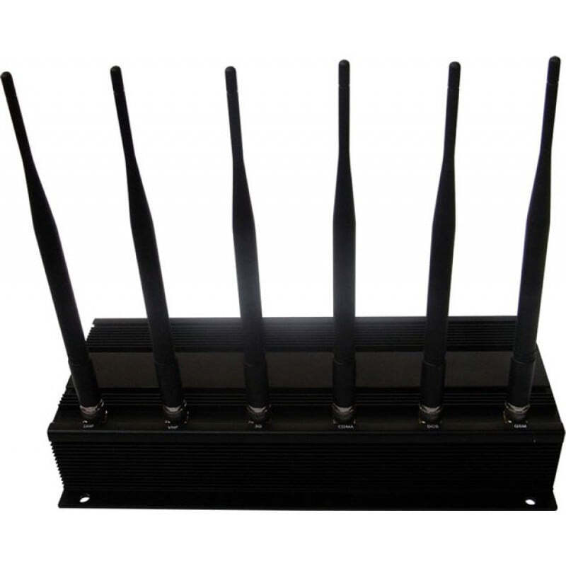 265,95 € Free Shipping | Cell Phone Jammers Desktop signal blocker. 6 Antennas VHF Desktop