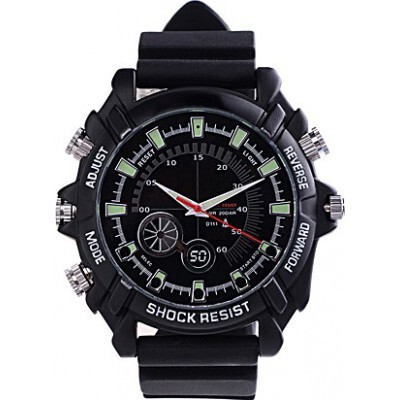53,95 € Envoi gratuit | Montres à Bracelet Espion Caméra espion infrarouge HD étanche. Mini enregistreur vidéo numérique (DVR) 8 Gb 1080P Full HD