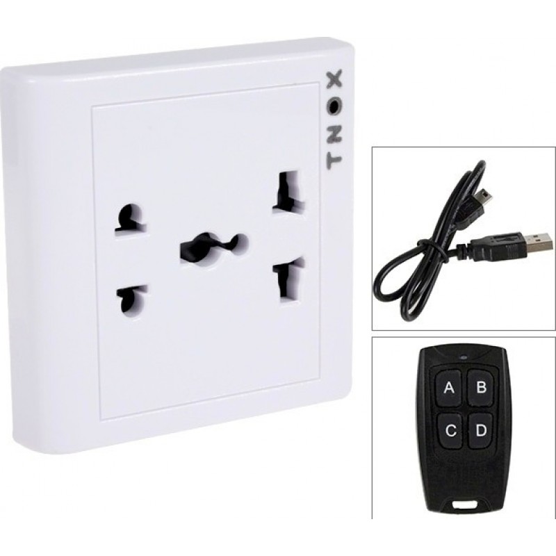 45,95 € Free Shipping | Other Hidden Cameras Socket switch hidden spy camera. 2.4G Wireless remote control. Motion detection function 1280x960