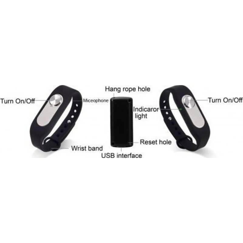 Signal Detectors Portable wrist band digital voice recorder 8 Gb
