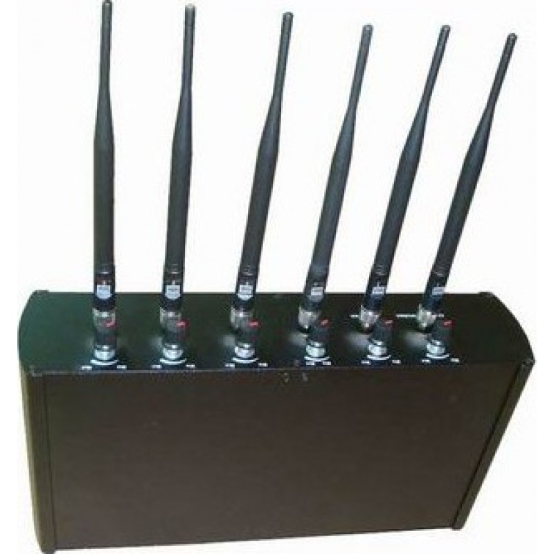 179,95 € Free Shipping | Cell Phone Jammers Adjustable high power signal blocker. 6 Antennas GPS