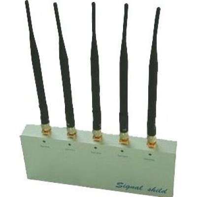 5 antennes. Bloqueur de signal avec télécommande Cell phone
