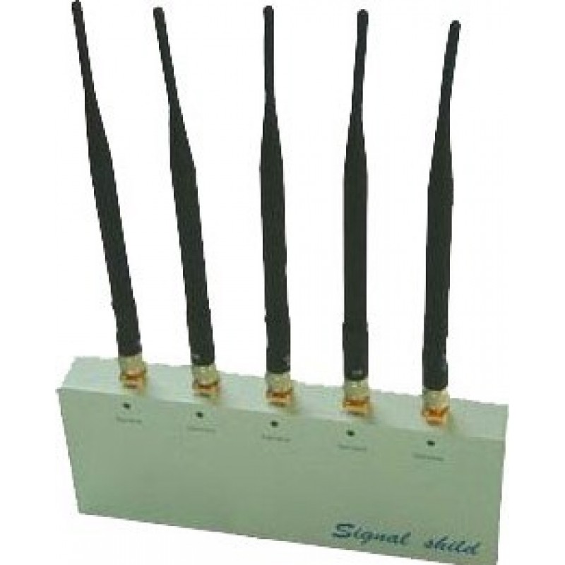 69,95 € Free Shipping | Cell Phone Jammers 5 antennas. Signal blocker with remote control Cell phone