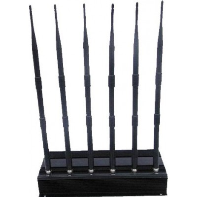 114,95 € Free Shipping | Cell Phone Jammers High power signal blocker. 6 Antennas Cell phone 3G
