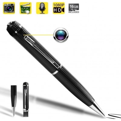 41,95 € Kostenloser Versand | Stift mit Versteckter Kamera Spy-Pen-Kamera. Mini-Videorecorder. 1080P HD. Fotoaufnahmefunktion. 16 GB Speicherkarte eingebaut
