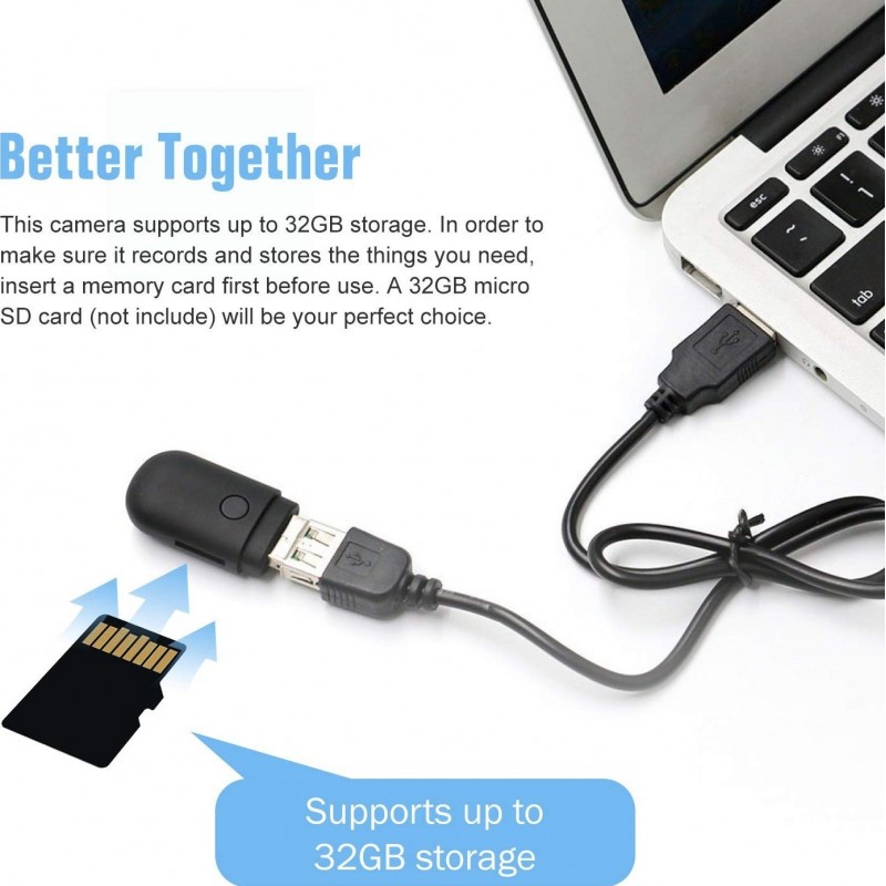 39,95 € Free Shipping | USB Drive Hidden Cameras Hidden Spy Camera. USB 2.0. 960P. Spy Camera with Built-In Microphone. Video and Audio Recording