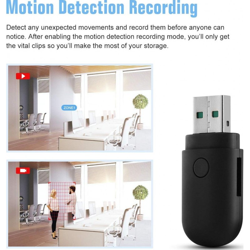 17,95 € Free Shipping | USB Drive Hidden Cameras Hidden Spy Camera. USB 2.0. 960P. Spy Camera with Built-In Microphone. Video and Audio Recording