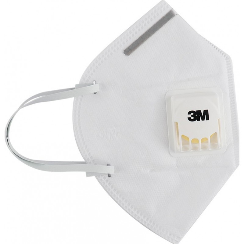 149,95 € 送料無料 | 20個入りボックス 呼吸保護マスク 3M 9501V KN95 FFP2。バルブPM2.5付きの微粒子防護マスク。粒子フィルターマスク
