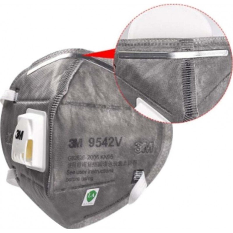 159,95 € 送料無料 | 20個入りボックス 呼吸保護マスク 3M 9542V KN95 FFP2。バルブ付き呼吸保護マスク。 PM2.5。粒子フィルターマスク