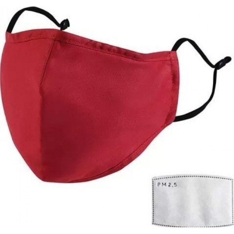 10個入りボックス 呼吸保護マスク 赤色。 100個の木炭フィルターが付いている再使用可能な呼吸保護マスク