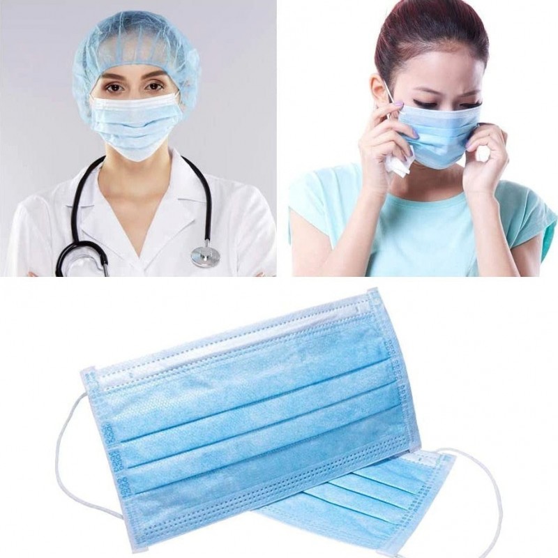 99,95 € Kostenloser Versand | 500 Einheiten Box Atemschutzmasken Einweg-Hygienemaske für das Gesicht. Atemschutz. Atmungsaktiv mit 3-Lagen-Filter