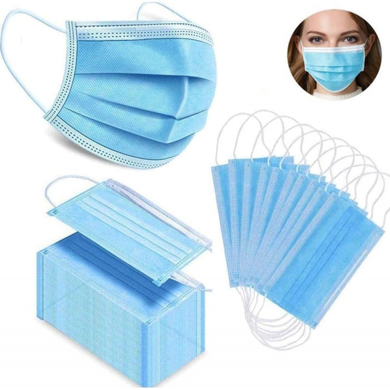 99,95 € Kostenloser Versand | 500 Einheiten Box Atemschutzmasken Einweg-Hygienemaske für das Gesicht. Atemschutz. Atmungsaktiv mit 3-Lagen-Filter