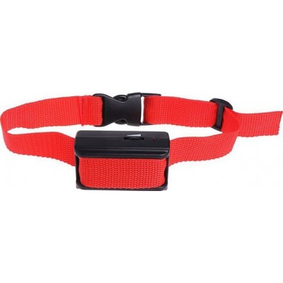 Coleira anti-latido para cães. Modos de descarga estática e vibratória. Nylon Vermelho