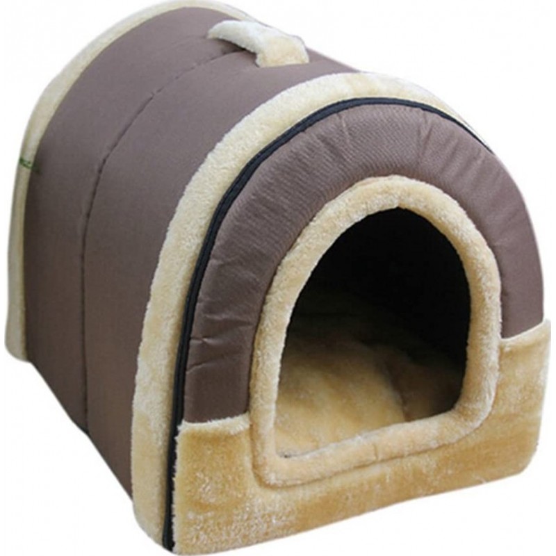 26,99 € 送料無料 | ペットハウス 暖かいペットの犬小屋の子犬の家。キティベッド。ペットの屋内の家 褐色