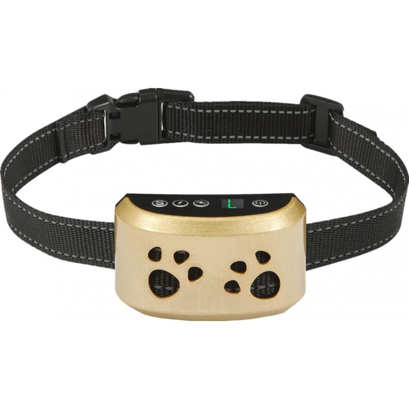 41,99 € Free Shipping | Anti-bark collar Anti-bark dog collar. 7 adjustable sensitivity levels. Buzzer. Vibration Golden